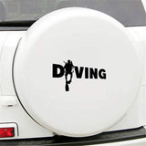 Scuba Diving Vinyl Decal Car Sticker - 5.91" x 3.54"