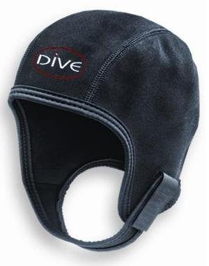 New Scuba Diver 1mm Neoprene Sport Beanie (Small/Medium) with Dive Gear Design for Boatwear and WaterSports - Black