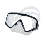 New Legacy Scuba Diving & Snorkeling Mask with 3 Window Panoramic View (Black)/FBM