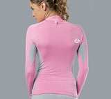 Lavacore LAVASKIN Women's Scuba Diving Long Sleeve Shirt Rash Guard (Pink/Grey, Small (UK-10 / US-6))