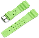 St. Moritz Momentum Women's 18mm Lime Splash Natural Rubber Watch Band Twist & Splash Dive Watch for Scuba Divers with Free Watch Protector Valued at $12.95 Value