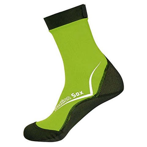 New Kids Lycra Unisex Traction Socks (Kids Medium) with Heavy Duty Fabric Sole for All Watersports - Neon Yellow