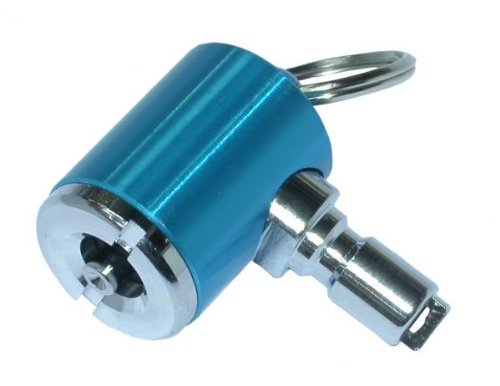 Trident New Tech Type Tire Inflator Tool Plugs Into Standard Scuba Diving BCD Hose-Blue/FBM
