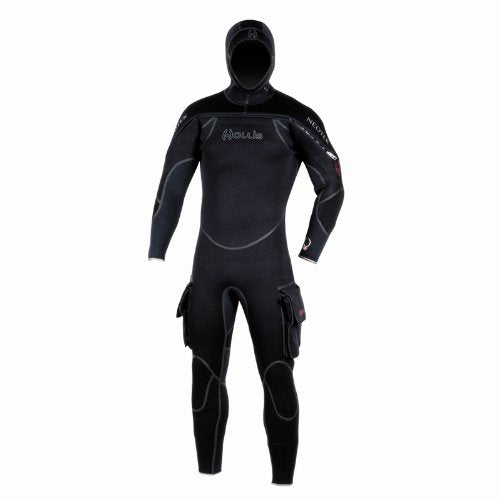 Hollis New Men's Neotek Semi-Drysuit with LavaSkin, Liquid Seams, Attached Hood & a Mix of 8/7/6mm Superstretch Neoprene (Size 2X-Large)