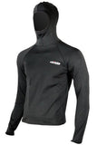 New Women's Tilos Polytex Hooded Long Sleeve Shirt - Black (Size Medium)