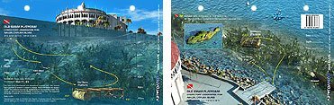 Innovative Scuba Art to Media Underwater Waterproof 3D Dive Site Map - Old Swim Platform in Catalina Island, California (8.5 x 5.5 Inches) (21.6 x 15cm)