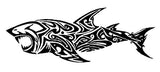 Scuba Diving Vinyl Decal Car and Motorcycle Sticker with Tribal Great White Megalodon Shark - 6.57" x 3.11"