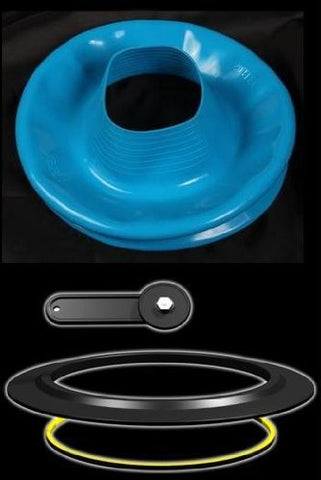 WATER PROOF FACING REALITY Waterproof Quickseal Kit for an Integrated Quick Change Silicone Neck Seal - Blue