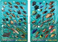Innovative Scuba Awesome Art to Media Underwater Waterproof 3D Fish Mini Card - Florida & The Caribbean (6 x 4 Inches) (15.2 x 10.1cm)