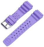 St. Moritz Momentum 20mm Lavender/Purple Splash Natural Rubber Watch Band with Free Watch Protector Valued at $12.95 Value for Added Protection to The Glass Face of Your Dive Watch