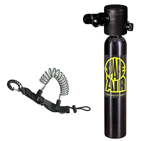 Spare Air New 3.0CF Emergency Air Supply with Free Quick Release Coil Lanyard ($15.95 Value) for Scuba Diving (Tank/Reg/Lanyard Only)