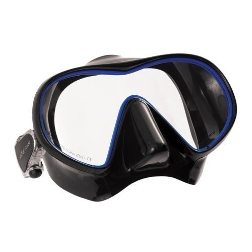 New Aeris Origin Scuba Diving & Snorkeling Mask with Low Volume and Lightweight Frame (Blue Frame/Black Skirt)