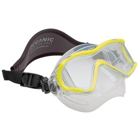 Oceanic New Ion 3 Scuba Diving & Snorkeling Mask (Neon Yellow) with Free Neoprene Comfort Strap ($12.95 Value)/RFA
