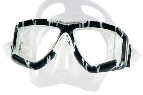 Tilos New Double Lens Panoramic View Scuba Diving & Snorkeling Mask (Green Camo)