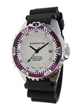 New St. Moritz Momentum M1 Splash Dive Watch with Eggplant Bezel, Black Hyper Rubber Band & FREE Watch Protector (Valued at $12.95) for Added Protection to the Glass Face of Your Dive Watch
