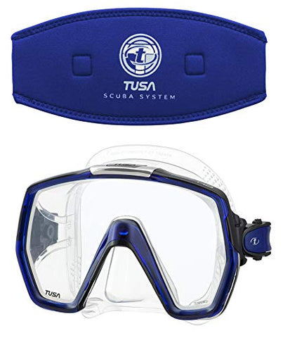 Tusa M1001 Freedom HD Silicone Diving Mask - Cobalt Blue w/TUSA Mask Strap Cover