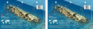 Innovative Scuba New Art to Media Underwater Waterproof 3D Dive Site Map - Kimon M in The Red Sea, Egypt (8.5 x 5.5 Inches) (21.6 x 15cm)