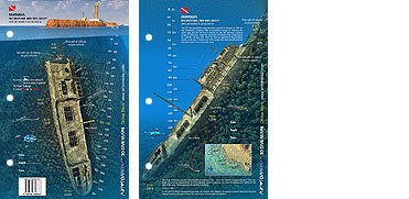 Innovative Scuba New Art to Media Underwater Waterproof 3D Dive Site Map - Numidia in The Red Sea, Egypt (8.5 x 5.5 Inches) (21.6 x 15cm)