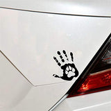 Pet Canine Dog Palm Print Vinyl Decal Car Bumper and Motorcycle Sticker - 5.00" x 4.25"