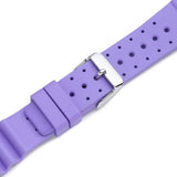 St. Moritz Momentum 20mm Lavender/Purple Splash Natural Rubber Watch Band with Free Watch Protector Valued at $12.95 Value for Added Protection to The Glass Face of Your Dive Watch