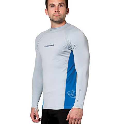 Lavacore New Men's Long Sleeve LavaSkin Shirt - Grey (Size 2X-Large) for Scuba Diving, Surfing, Kayaking, Rafting, Paddling & Many Other Watersports