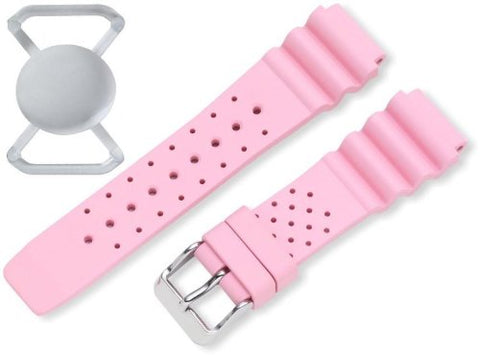 St. Moritz Momentum Women's 18mm Pink Hyper Natural Rubber Watch Band Twist & Splash Dive Watch & Free Watch Protector Valued at $12.95 Value