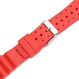 St. Moritz Momentum Women's 18mm Red Splash Natural Rubber Watch Band Twist & Splash Dive Watch & Underwater Timer for Scuba Divers with with Free Watch Protector Valued at $12.95 Value