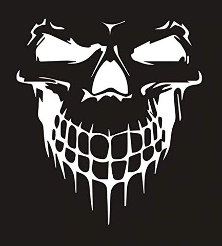Vinyl Skull Decal Car and Motorcycle Sticker - 6.97" x 6.26"