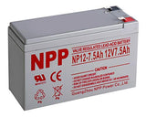 NPP 12V 7.5Ah 12Volt SLA Sealed Lead Acid Rechargeable Battery with F2 Terminals