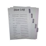 New Innovative Scuba 3 Ring Zippered Log Book Binder with Free Generic Log Insert ($12.95 Value) - Black with Diver Down Flag
