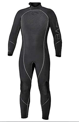 Bare 7mm Reactive Full Jumpsuit Wetsuit for Scuba Diving (Black Titan, 2XLS)
