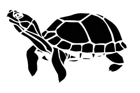 Box Turtle Pet Tortoise Vinyl Decal Car Bumper and Motorcycle Sticker - 6.61" x 4.06"