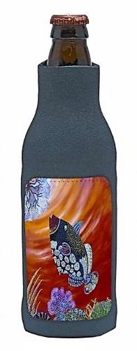 New Rogest Scuba Diving Neoprene Insulated Bottle Sleeve with Zipper - Trigger Fish