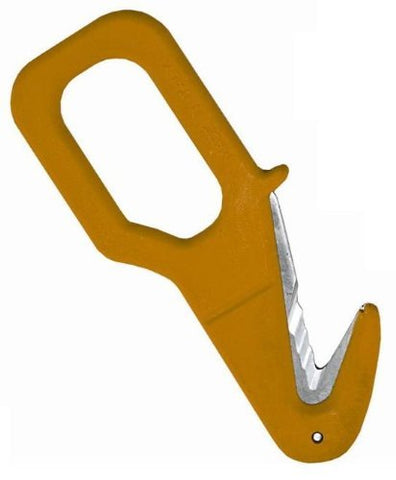 New Safety and Rescue Scuba Diver Razor Line Cutter with Hard Plastic Black Sheath - High Visibility Yellow