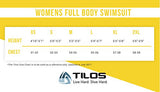 Tilos Full Body Snorkeling Swim Lycra Full Skin Suit - Long Legs Long Sleeves for Women UV Sun Protection