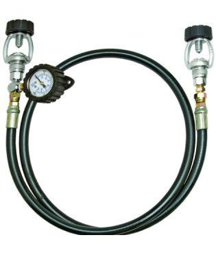 Innovative Scuba Equalizer Hose with Either DIN or Yoke Options and 5000 PSI Gauge
