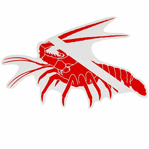 Diver Down Flag Die Cut Sticker Decal for Your Boat, Scuba Tanks or Auto - Lobster (8" Long)