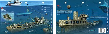 Innovative Scuba New Art to Media Underwater Waterproof 3D Dive Site Map - YO-257 in Oahu, Hawaii (8.5 x 5.5 Inches) (21.6 x 15cm)