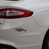 Scuba Diving Vinyl Decal Car and Motorcycle Sticker with Tribal Great White Megalodon Shark - 6.57" x 3.11"