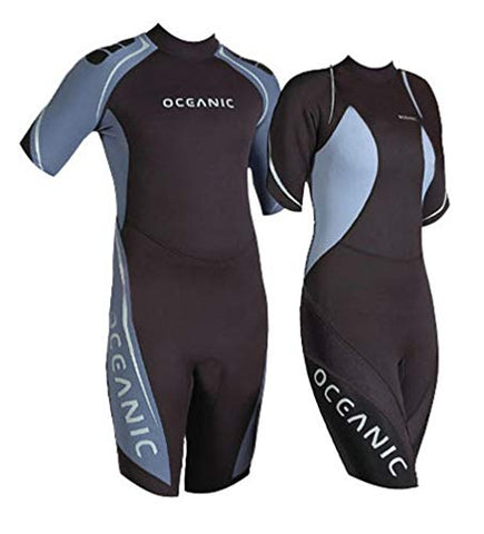 Oceanic New Women's Ultra 2mm OceanSpan Superstretch Shorty Wetsuit (Size 10)