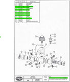 Dacor Scuba Diving Regulator Annual Overhaul Kit Isometric Drawing - Extreme 1st Stage