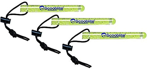 Value Pack of 3 - New Scooblite 6 Inch Reusable Glow Stick for Scuba Divers, Snorkelers, and Boaters