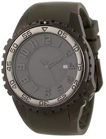 St. Moritz Momentum M1 Deep 6 3D Ceramic Silver Fox Men's Dive Watch for Scuba Divers with Grey Bezel, Grey Hyper Rubber Band & Free Watch Protector Valued at $12.95