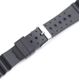 St. Moritz Momentum Women's 18mm Black Splash Natural Rubber Watch Band Twist & Splash Dive Watch with Free Watch Protector Valued at $12.95 Value