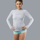 New Women's LavaCore Long Sleeve LavaSkin Shirt - Grey (2X-Small) for Scuba Diving, Surfing, Kayaking, Rafting, Paddling & Many Other WaterSports