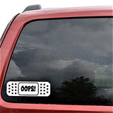 TopSpeed Funny Vinyl Decal Car Sticker with Large OOPS! Bandage Strip - 5.91" x 1.97"