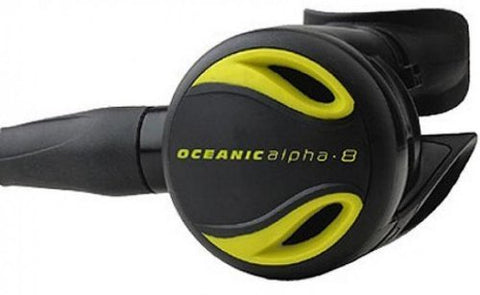 Oceanic New Alpha 8 Scuba Diving Octopus Regulator with 36" Neon Yellow MaxFlo Hose/FBM