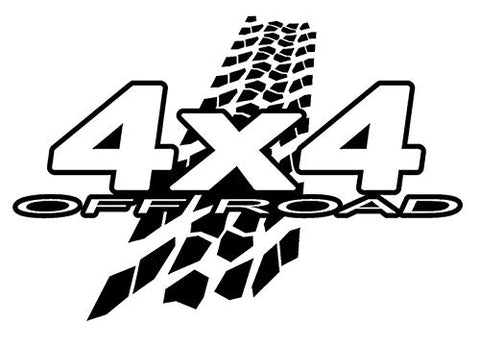 TopSpeed 4X4 Offroad Vinyl Decal Car and Auto Sticker with Road Tracks - 7.90" x 5.25"
