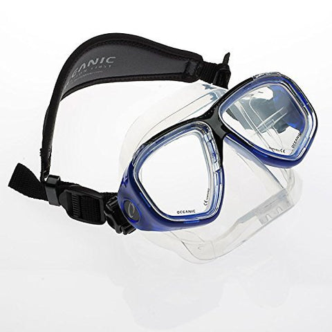 New Oceanic Ion 2 Scuba Diving & Snorkeling Purge Mask (Transparent Blue) with FREE Neoprene Comfort Strap ($12.95 Value)