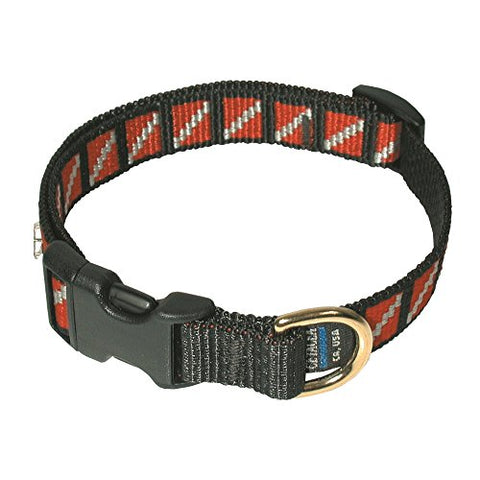 New Custom Adjustable Nylon Dive Flag Pet Long Collar for Your Scuba Diving Pet Adjusts to Fit 11-1/2 to 19 Neck/FBM